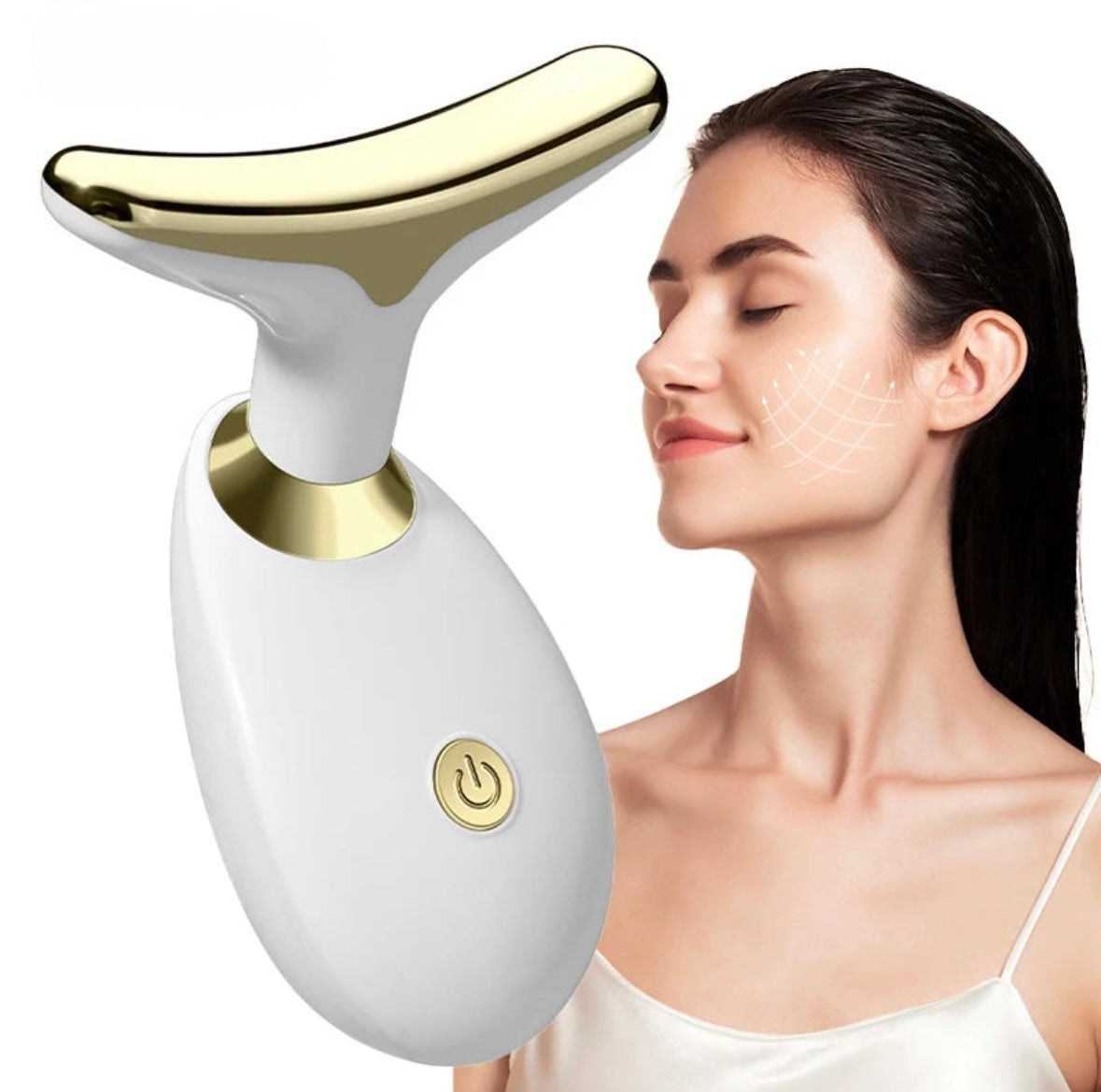 Ultimate facial lifting device, Firms and rejuvenates the skin.